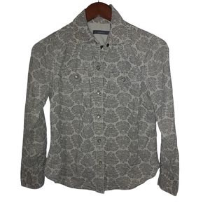 Liz Claiborne 8 Petite Workwear Western Wear Light Fine Courderoy Shirt